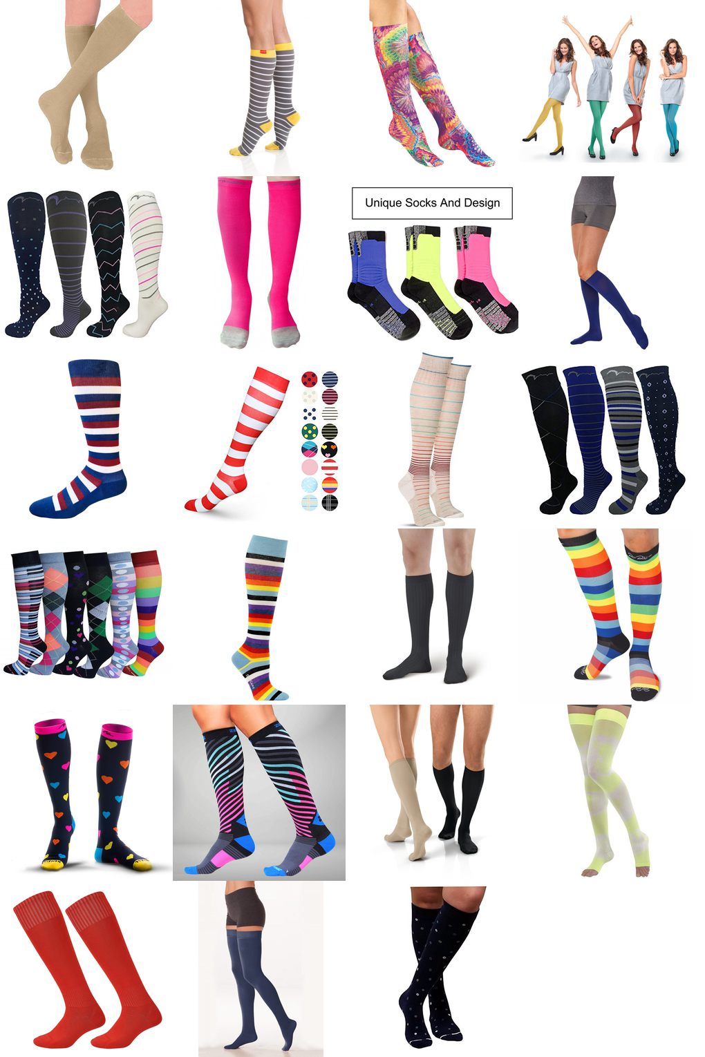 colorful compression socks